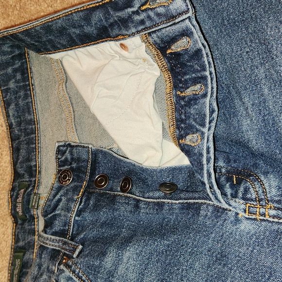 Women's Super-High Rise Distressed Straight Jeans - Wild Fable Medium Wash 4 - Picture 3 of 9